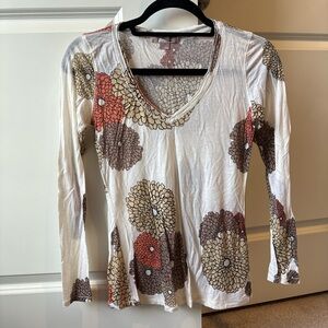 Forever 21 Multicolor Floral Long Sleeve Top